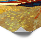 魚釣りボートのビーチバイビンセント・ヴァン・ゴッホ ポスター (角)