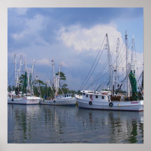 魚釣りボートのポスター ポスター (正面)