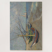 魚釣りボートのレサントマリービーチに ジグソーパズル (縦)