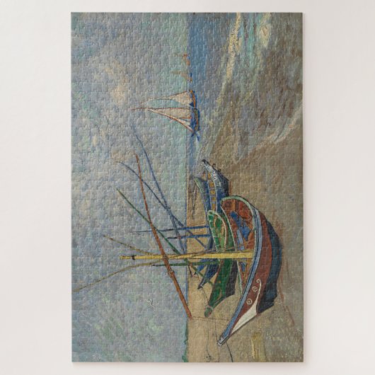 魚釣りボートのレサントマリービーチに ジグソーパズル (縦)