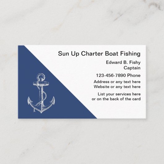 魚釣りボートの名刺 名刺 (正面)