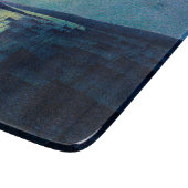 魚釣りボートの月明かり(カマレット、フランス) カッティングボード (角)