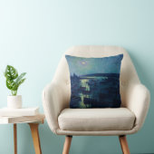 魚釣りボートの月明かり(カマレット、フランス) クッション (椅子)