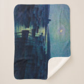 魚釣りボートの月明かり（カマレット、フランス） シェルパブランケット (正面)