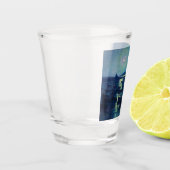 魚釣りボートの月明かり（カマレット、フランス） ショットグラス (左)