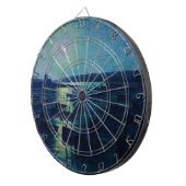 魚釣りボートの月明かり(カマレット、フランス) ダーツボード (正面右)