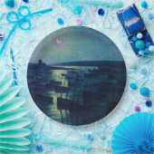 魚釣りボートの月明かり(カマレット、フランス) ペーパープレート (パーティー)