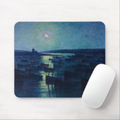 魚釣りボートの月明かり（カマレット、フランス） マウスパッド (マウス)