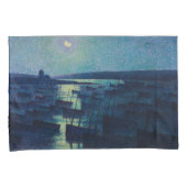 魚釣りボートの月明かり（カマレット、フランス） 枕カバー (正面右)