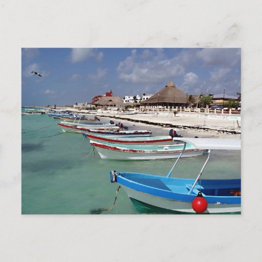 魚釣りボートはがき ポストカード (正面)