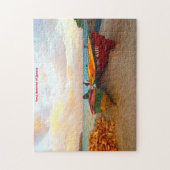 魚釣りボートをジャマイカビーチに。ジグソーパズル ジグソーパズル (縦)