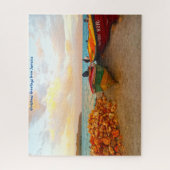 魚釣りボートをジャマイカビーチに。ジグソーパズル ジグソーパズル (縦)