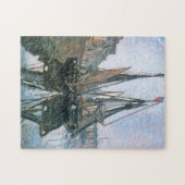 魚釣りボートアットオンフルール1868モネファインアート ジグソーパズル (横)