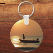 魚釣りボートアットサンセット キーホルダー (裏面)