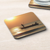 魚釣りボートアットサンセット コースター (左側)