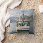 魚釣りボートアットザピクトレスクベイ クッション (ブランケット)