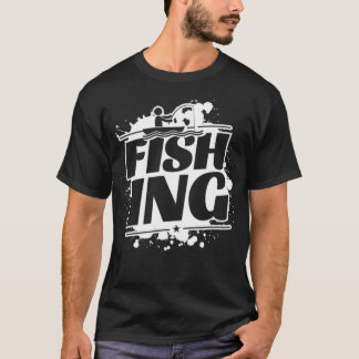 魚釣りボートアングラー魚釣りナマズ Tシャツ