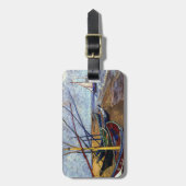 魚釣りボートオンビーチ ラゲッジタグ (正面縦)