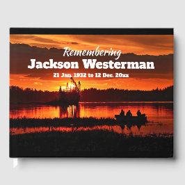 魚釣りボートオンレイクメモリアルゲストブック ゲストブック