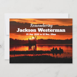 魚釣りボートオンレイクメモリアル招待状 招待状