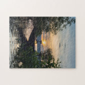 魚釣りボートサンライズ ジグソーパズル (横)