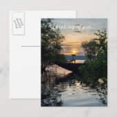 魚釣りボートサンライズ ポストカード (正面/裏面)