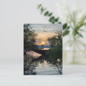 魚釣りボートサンライズ ポストカード (スタンド正面)