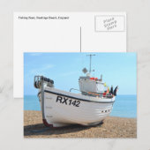 魚釣りボートハスティングス ポストカード (正面/裏面)
