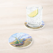 魚釣りボートビーチサントマリーヴァンゴッホ 素晴らし コースター (側面)