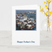 魚釣りボートファーザーズデイカード カード (黄色い花)