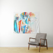 魚釣りボートポート景観風景自然 タペストリー (インサイチュ(横))