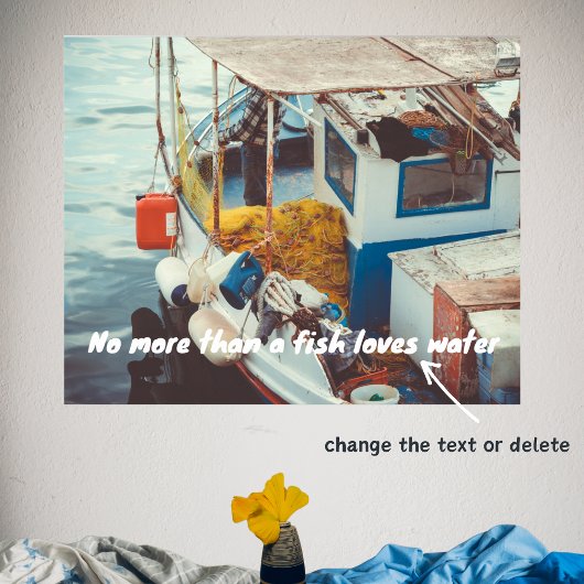 魚釣りボート地中海のアットザシーサイド ポスター