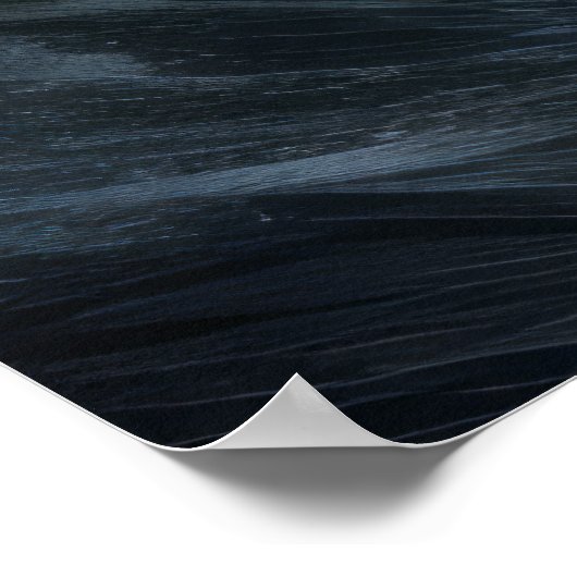 魚釣りボート嵐の天気シュールレアリスト ポスター (角)