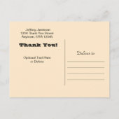 魚釣りボート日没、サンキューハガキ ポストカード (裏面)