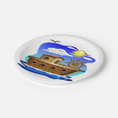 魚釣りボート漫画 ペーパープレート (アングル)