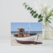 魚釣りボート画像 ポストカード (スタンド正面)