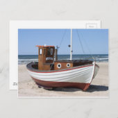 魚釣りボート画像 ポストカード (正面/裏面)