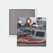 魚釣りボート磁石 マグネット (正面/裏面)