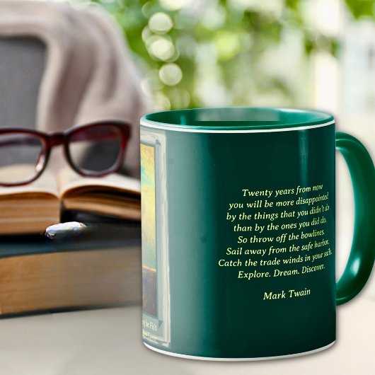 魚釣りボート絵画のマクシマリスト マグカップ