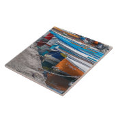 魚釣りボート表示セラミックタイル タイル (側面)