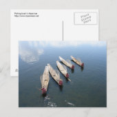 魚釣りボート1 ポストカード (正面/裏面)