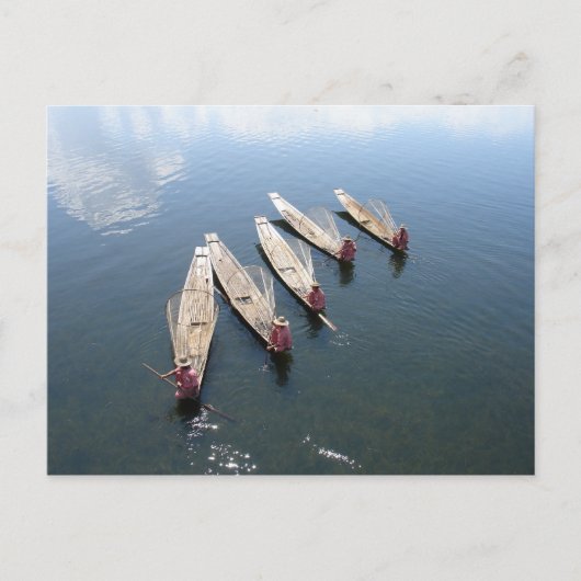 魚釣りボート1 ポストカード (正面)