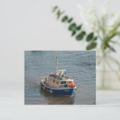 魚釣りボート、カーディフベイ ポストカード (スタンド正面)