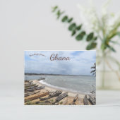 魚釣りボート(ガーナ) ポストカード (スタンド正面)