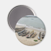 魚釣りボート，ガーナ マグネット (正面/裏面)