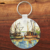 魚釣りボート キーホルダー (正面)