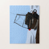 魚釣りボート ジグソーパズル (縦)