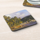 魚釣りボート,ソフリエール,セントルシアカリブの, コースター (左側)