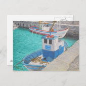 魚釣りボート – タリファスペイン ポストカード (正面/裏面)