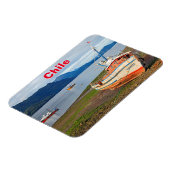 魚釣りボート，チリ，ホルノピレン マグネット (左側)